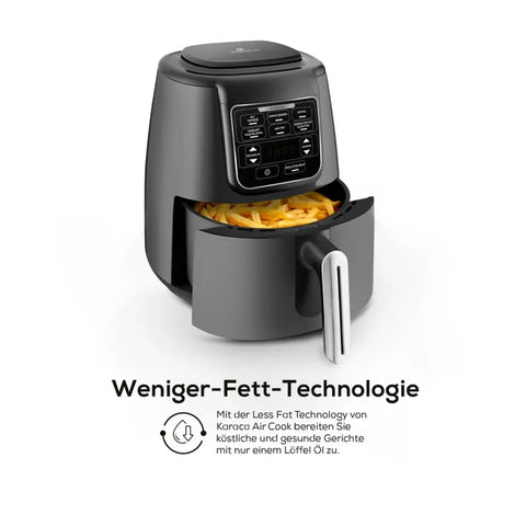 Karaca Air Cook mit Bratfunktion XL Air Fryer Space Gray Black