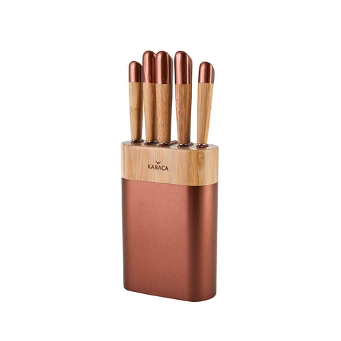 Karaca Maple Rosegold Messer-Set, 6- teilig , Rosegold