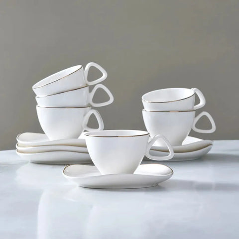 Karaca Middle Kaffeetassen-Set 90 ml für 6 Personen