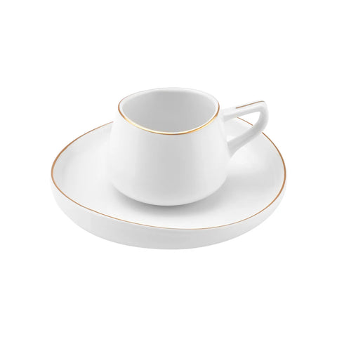 Karaca Hole Porzellan Kaffeetasse Set für 6 Personen 90ml