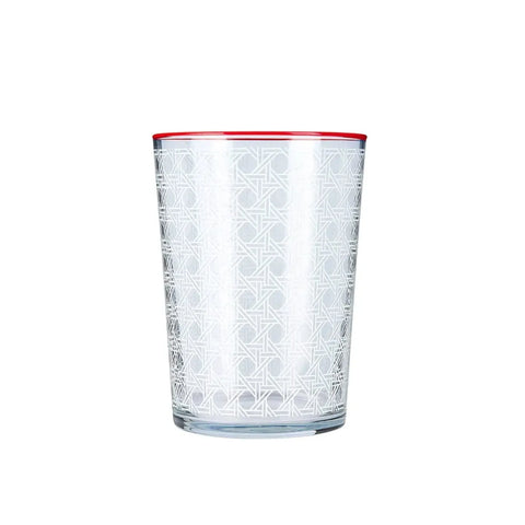 Karaca Blanco Wasserglas Rot