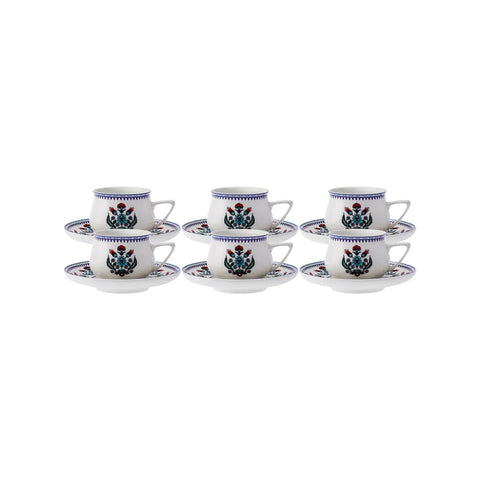 Karaca Çini Kaffeetassen-Set für 6 Personen 90 ml