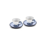 Karaca Samo 2 Personen Dunkelblau Kaffeetasse Set mit Acryl Untertasse 90 ml