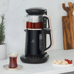 Karaca Caysever Robotea 3 in 1 sprechende Teemaschine Wasserkocher und Filterkaffeemaschine Rosegold