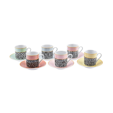 Karaca Bali 6 Personen Kaffeetassen-Set 80 ml