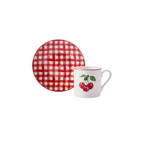 Karaca Piknik Kaffeetassen Set, 6 Personen, 80 ml