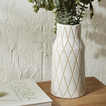 Karaca Home Mosaic Vase 16 x 16 x 32 cm White