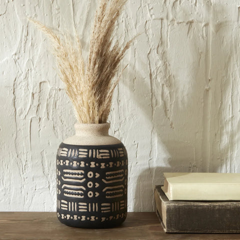 Karaca Home Rustic Vase 11,2 x 11,2 x 16 cm Schwarz