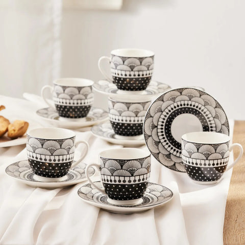 Karaca Aysel Kaffeetassen Set, 6 Personen, 85 ml