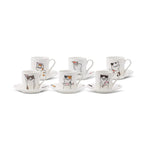 Karaca Katze Kaffeetasse Set für 6 Personen 80 ml