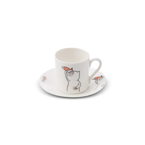 Karaca Katze Kaffeetasse Set für 6 Personen 80 ml