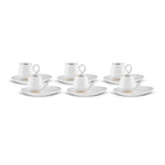 Karaca Ikram Coffee Cup Set for 6 Person 80 ml