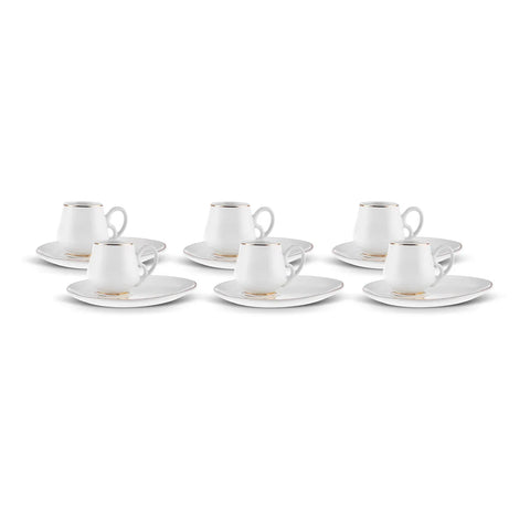 Karaca Ikram Kaffeetassen-Set für 6 Personen 80 ml