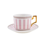 Karaca Jolly Pink Bold Line für 2 Personen Teetasse Set 220 ml