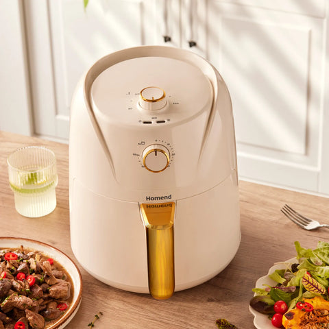 Homend Airfryday 2504H mit 8 verschiedenen Programmen, 4,3 Liter Airfryer Creme