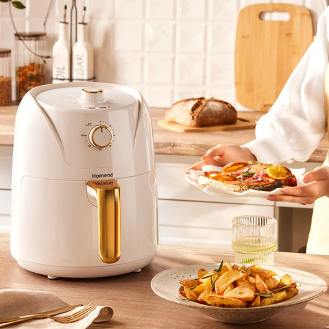 Homend Airfryday 2504H mit 8 verschiedenen Programmen, 4,3 Liter Airfryer Creme