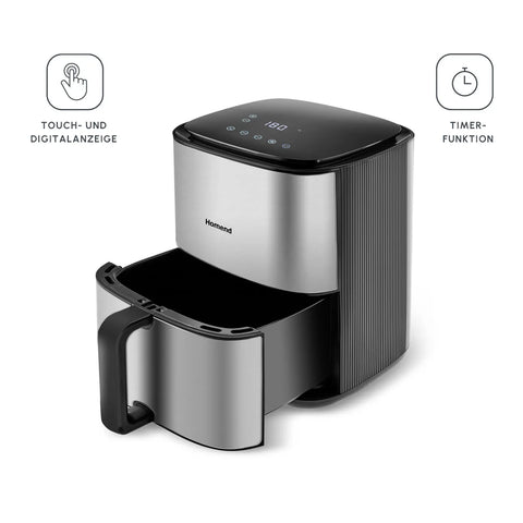 Homend Airfryday 2506H Airfryer mit 8 verschiedenen Programmen 4,2 Liter Inox 