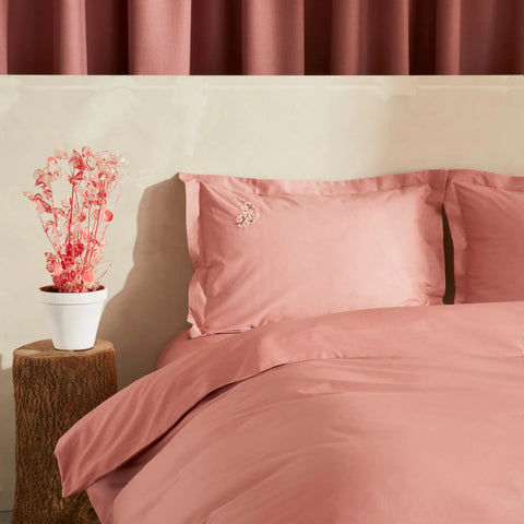 Karaca Home Dogasever Sakura Einzeln Bettbezug Set, Rose, pflanzliche Färbung