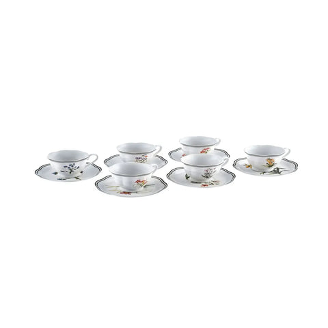 Karaca Little Garden Kaffeetassen Set, 6 Personen, 80 ml 