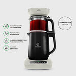 Karaca Caysever Robotea Pro 4 in 1 sprechender automatischer Teekocher Wasserkocher und Filterkaffeemaschine, Starlight, 2500W