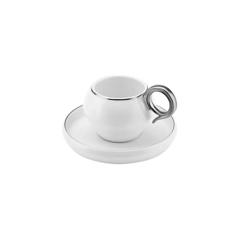 Karaca Venus Platinum Kaffeetassen Set, 2 Personen, 135 ml