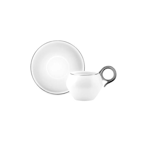 Karaca Venus Platinum Kaffeetassen Set, 2 Personen, 135 ml