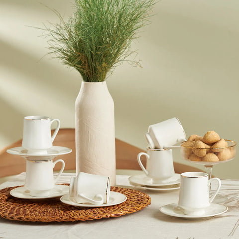 Karaca Runo Kaffeetassen-Set, 6 Personen, 100 ml