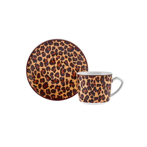 Karaca Tiger Kaffeetassen-Set, 2 Personen, 80 ml