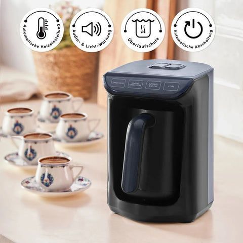 Karaca Hatır Kaffeemaschine mit Röstfunktion Shiny Black, 535 W