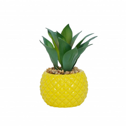 Karaca Home Ananas künstliche Sukkulente mit Blumentopf