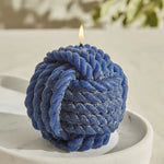 Karaca Home Rope Candle 8 cm, Navy Blue