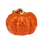 Karaca Halloween-Kürbis Dekoratives Schmuckstück aus Keramik, 17cm, Orange