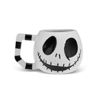 Karaca Halloween Creepy Ceramic Mug, 10cm, White Black