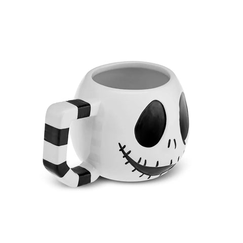 Karaca Halloween Creepy Keramik Tasse, 10cm, Weiß Schwarz