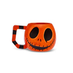 Karaca Halloween Creepy Keramik Tasse, 10cm, Orange Schwarz