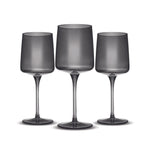 Karaca Anthracite Weinglas-Set, 3 teilig