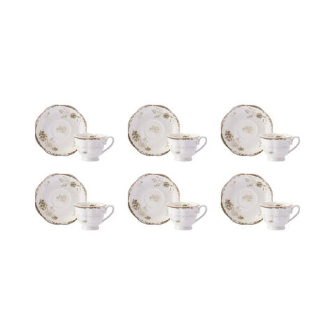 Karaca Antika 6 Personen Kaffeetassen-Set, 80 ml