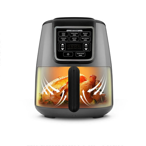 Karaca Air Cook XL 2 in 1 Sprechender Airfryer, space gray