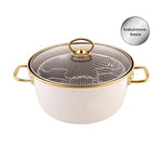 Karaca Love of Kitchen Enamel Induction Frying Pan Creme 22 cm