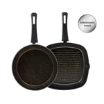 Karaca Biogranite Induction Pan Set 2 Piece Black Gold