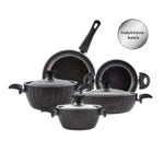 Karaca İnci Biogranit Black Gold 8 Piece Induction Cookware Set