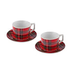 Karaca Ekose Tea Cup Set for 2 Person, 220 ml