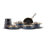 Karaca Kristal Enamelled Granite Induction Base Dowry Cookware Set, 16 Piece, Anthracite