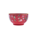 Karaca Christmas Porcelain Golden Line Cereal/Soup Bowl, 14cm, Red 