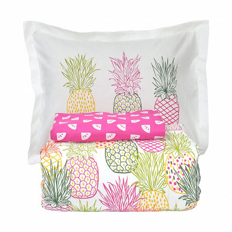 Karaca Home Young Tropical Einzeln 100% Baumwolle Bettdecken Set