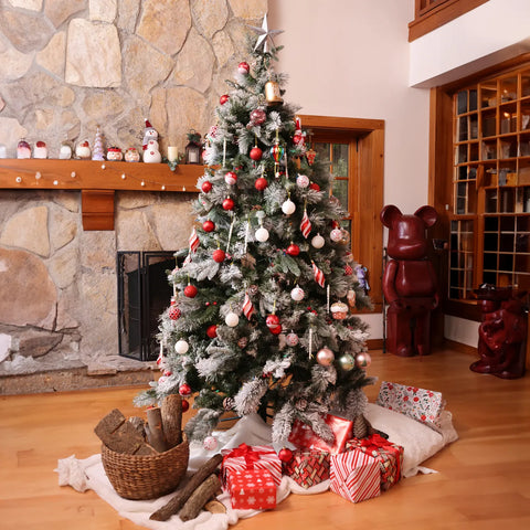 Karaca Weihnachtsbaum, 210 cm, mit Christbaumständer und Tasche