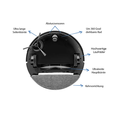 Karaca Vantuz Off-Road RS007 2 in 1 Mop und Staubsauger Sprechende Roboter Staubsauger