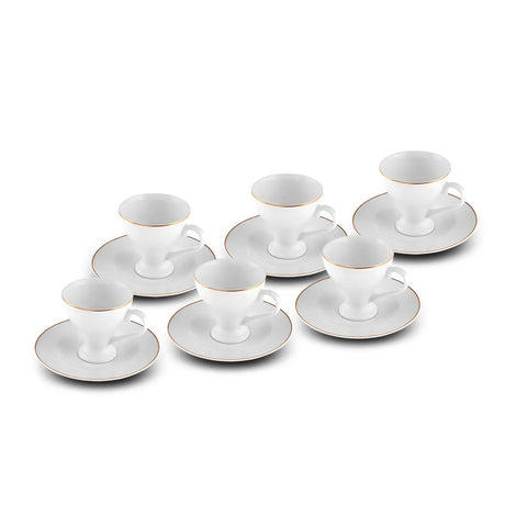 Karaca Biga Kaffeetassen-Set 6 Personen, 90 ml