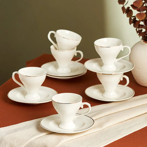 Karaca Biga Kaffeetassen-Set 6 Personen, 90 ml