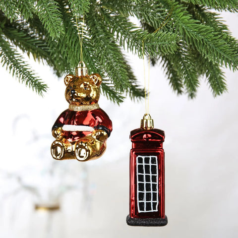 Karaca Home Weihnachten London Baumschmuck Set, 3 Teilig